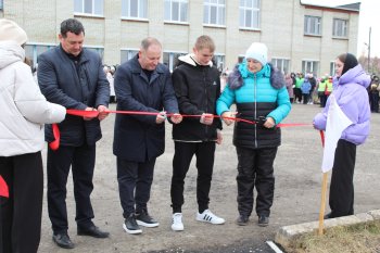 Открытие новой спортивной площадки «Газпром-детям»